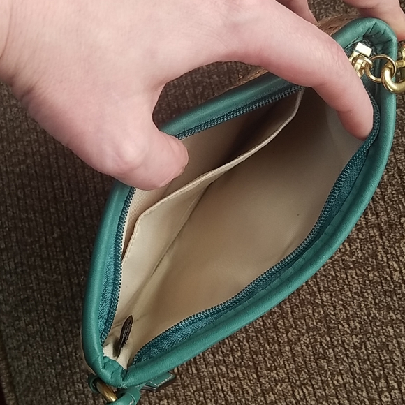 Coach Bleeker straw and turquoise leather set - Picture 7 of 8